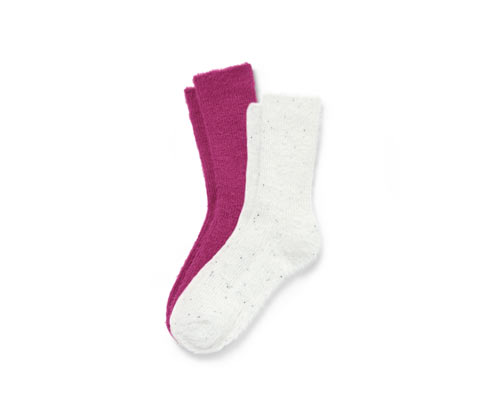 Tchibo - 2 Paar Kuschelsocken mit Effektgarn - Damen - Gr. 39-42 - creme