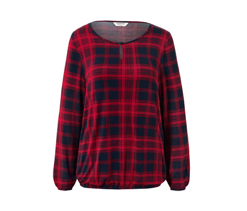 Tchibo - Blusenshirt - Damen - Gr. M - dunkelblau/kariert