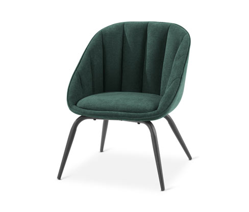 Tchibo - Gepolsterter Stuhl - 61x68x72cm - schwarz - Polyester / Metall