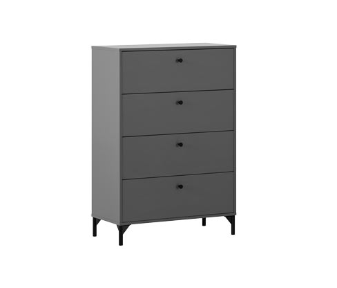 Tchibo - Kommode »Smash« - 80x40x116,5cm - anthrazit - Holz / Metall / Kunststoff