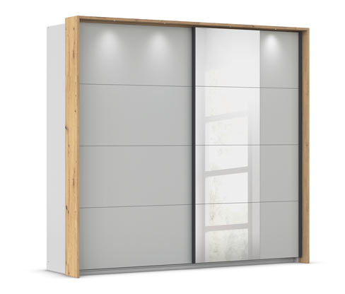 rauch Schwebetürenschrank »Credo« - 233x64x214cm - braun - Holz