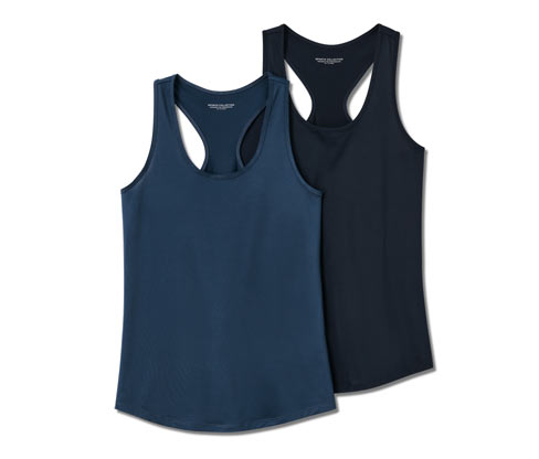 Tchibo - 2 Sport-Tops - Damen - Gr. XL - dunkelblau