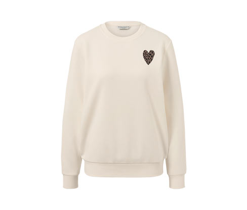 Tchibo - Sweatshirt mit Print - Damen - Gr. L - creme