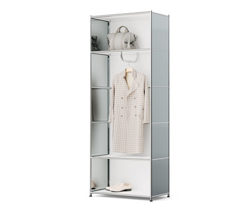Tchibo - Garderobe Metall »Cn3« mit Kleiderstange - 77x40x194,5cm - chrom - Stahl / Stahl