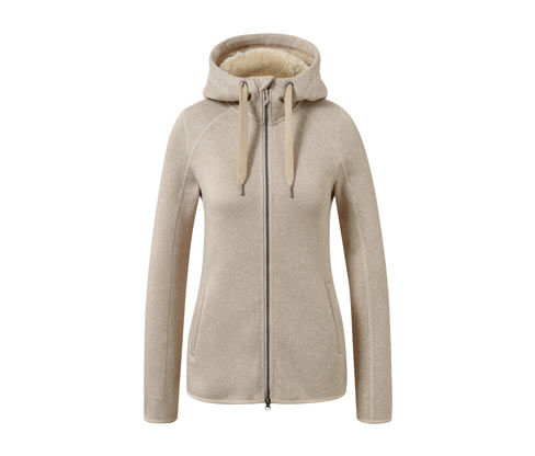 Tchibo - Kapuzen-Strickfleecejacke - Damen - Gr. L - braun