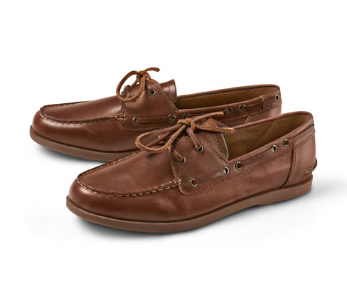 Tchibo - Leder-Bootsschuhe - Herren - Gr. 46 - braun