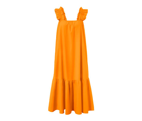 Tchibo - Popeline-Kleid - Damen - Gr. 42 - orange