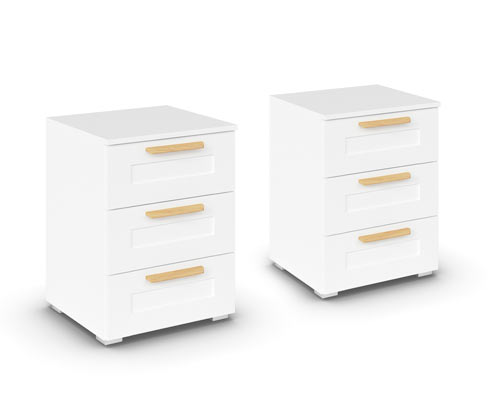 rauch 2 Nachttische »Aditio Country« mit 3 Schubladen - 47x42x62cm - braun - Holz