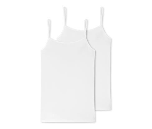 2 Schiesser Tops - Damen - Gr. 38 - weiß