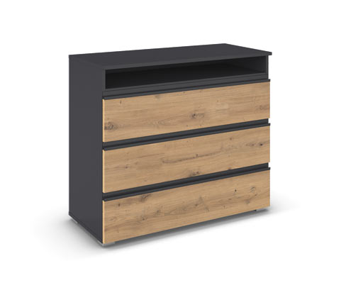 rauch Kommode »Joel« - 93x42x81cm - grau - Holz