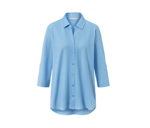 Tchibo - Piqué-Jerseybluse - Damen - Gr. 36 - hellblau