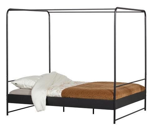 Tchibo - Woood Bett »Bunk« 160 x 200 cm - 206x165x190cm - schwarz - Stahl / Metall