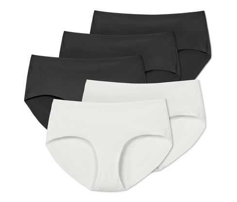 Tchibo - 5 Magic-Cut-Pantys - Damen - Gr. L - schwarz