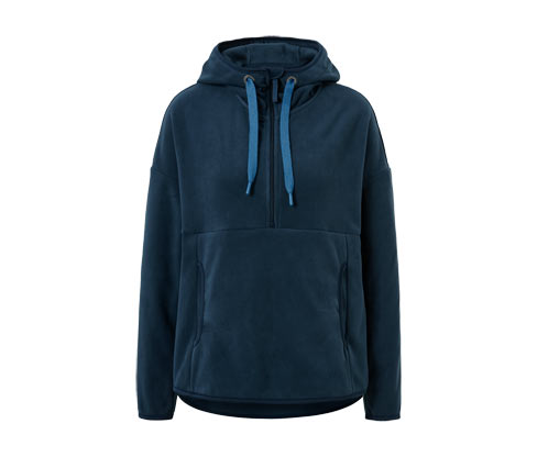 Tchibo - Kapuzen-Fleece-Pullover - Damen - Gr. M - dunkelblau