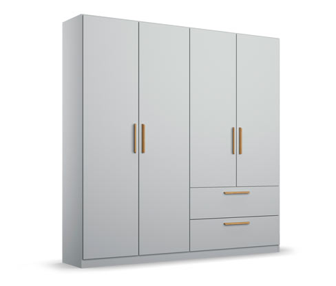 rauch Drehtürenschrank »Skandi« - 181x54x210cm - braun - Holz