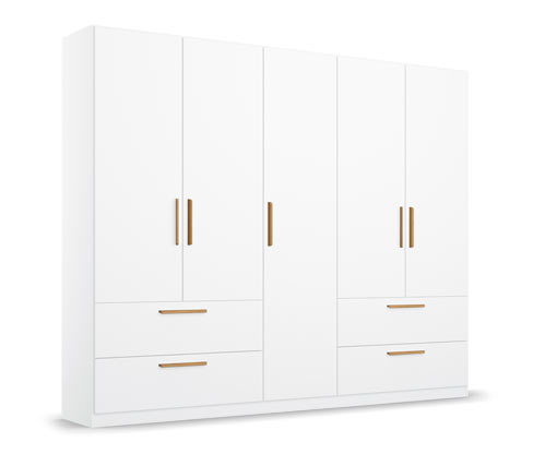 rauch Drehtürenschrank »Skandi« - 226x54x210cm - braun - Holz