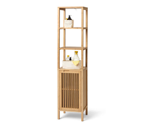 Tchibo - Ordnungsregal im skandinavischen Design - 37x33x160cm - naturfarben - Bambusholz