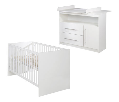 Thumbnail - roba Kinderzimmer-Set »Maren« mit breiter Wickelkommode - 117x75x98cm - weiß - Holz / Metall