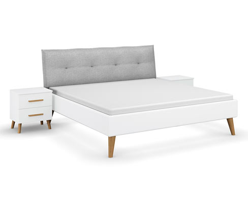 Thumbnail - rauch Bettanlage »Skandi« mit 2 Nachttischen - 288x219x109cm - braun - Holz