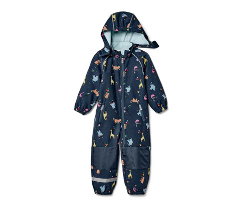 Tchibo - Kinder-Softshell-Einteiler - Herren - Gr. 110/116 - dunkelblau/print