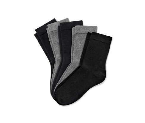 Tchibo - 5 Paar Kinder-Socken - Herren - Gr. 31-34 - schwarz