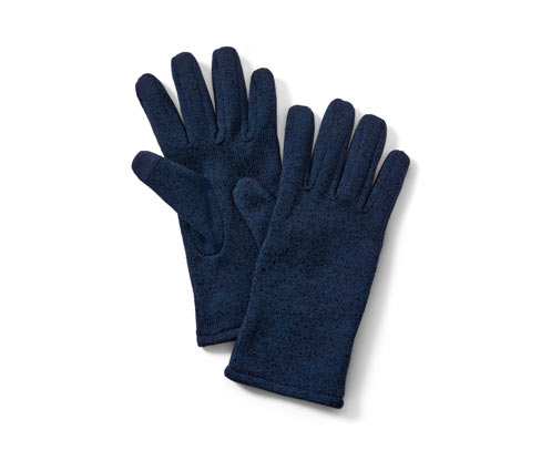 Tchibo - Strickfleece-Handschuhe - Herren - Gr. 9,5 - blau