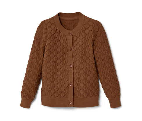 Tchibo - Kleinkind-Strickjacke - Mädchen - Gr. 98/104 - braun