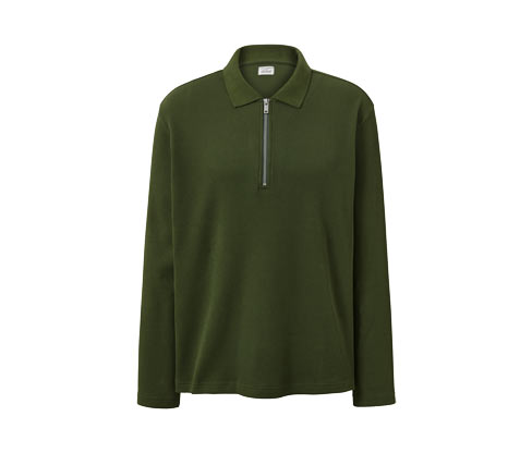 Tchibo - Langarm-Poloshirt - Herren - Gr. XL - khaki
