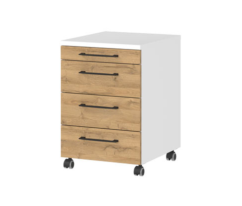 Tchibo - Rollcontainer »Profi« - 42x49x61cm - braun - Holz