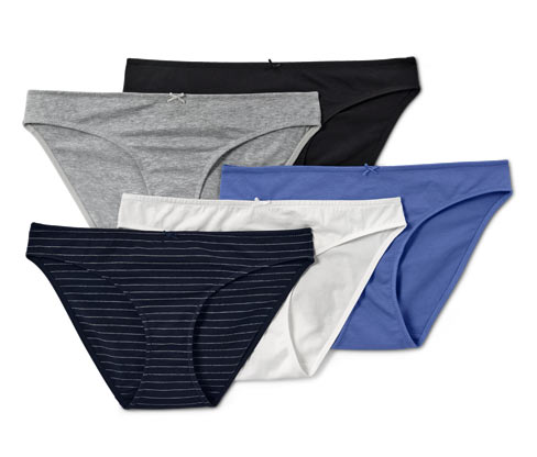Tchibo - 5 Slips - Damen - Gr. M - dunkelblau