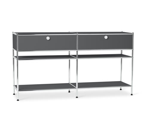 Tchibo - Konsole Metall »Cn3« mit 2 Schubladen - 152x40x82cm - chrom - Metall / Stahl / Aluminium