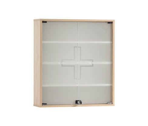 Tchibo - Medikamentenschrank »Wido« - 64x16x71cm - braun - Holz / Glas / Metall
