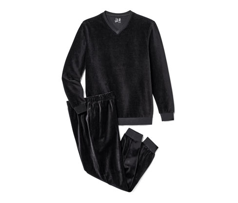 Tchibo - Nicki-Pyjama - Herren - Gr. M - schwarz