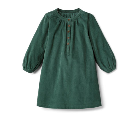 Tchibo - Kleinkind-Cordkleid - Mädchen - Gr. 122/128 - grün