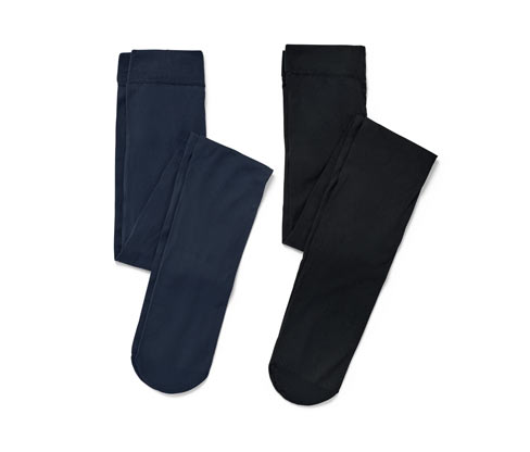 Tchibo - 2 Kinder-Nylon-Strumpfhosen - Mädchen - Gr. 110/116 - dunkelblau