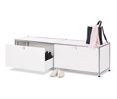 Tchibo - Lowboard Metall »Cn3« mit Schubladen - 152x40x44,5cm - chrom - Stahl / Aluminium / Kunststoff