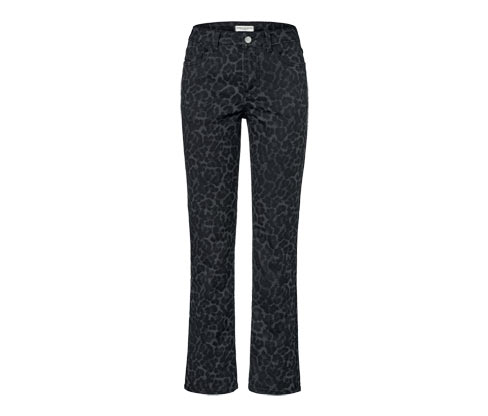 Tchibo - Bedruckte Straight Jeans – Fit »Kira« - Damen - Gr. 40 - schwarz/print