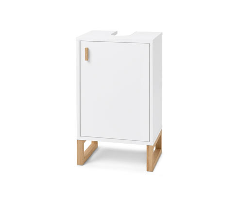 Tchibo - Kleiner Waschbeckenunterschrank mit Tür - 40x30x66cm - braun - Holz / Eichenholz