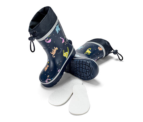 Tchibo - Kinder-Gummistiefel - Herren - Gr. 24-25 - dunkelblau/print