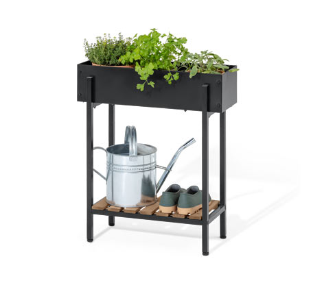 Tchibo - Pflanz-Konsole »Elin« - 60x25x70cm - schwarz - Holz / Stahl / Polypropylen