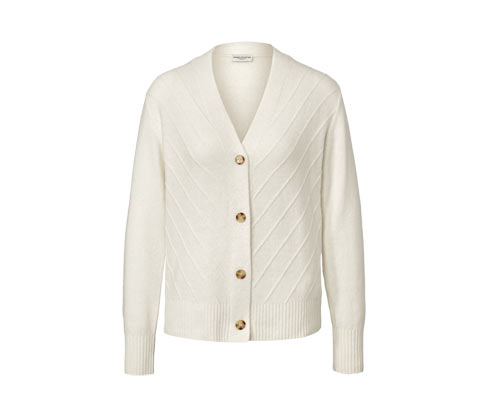 Tchibo - Cardigan mit Strickstruktur - Damen - Gr. XL - creme