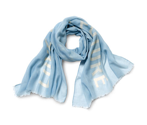 Tchibo - Webschal mit Statement-Print - hellblau