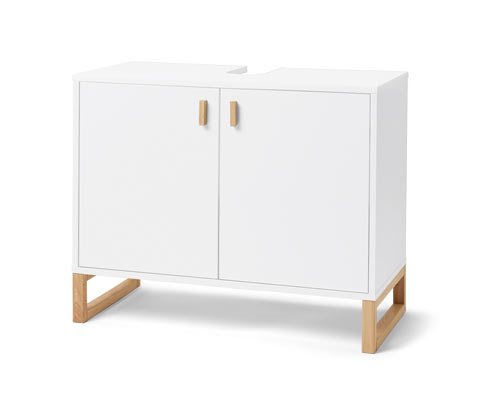 Tchibo - Waschbeckenunterschrank mit 2 Türen - 82x40x66cm - braun - Holz / Eichenholz