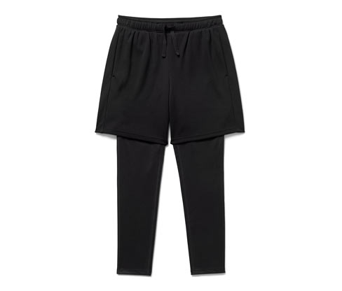 Tchibo - Kinder-Sporttight mit Shorts - Herren - Gr. 158/164 - schwarz