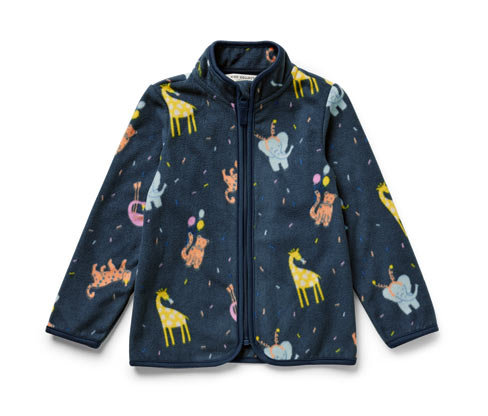 Tchibo - Kinder-Fleecejacke - Baby - Gr. 74/80 - dunkelblau/print