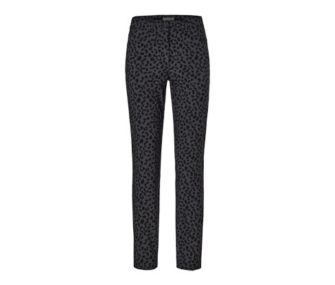 Tchibo - Bedruckte Bengalin-Hose - Damen - Gr. 46 - dunkelgrau/print