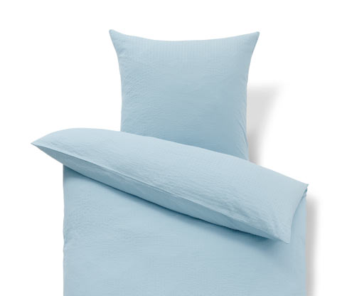 Tchibo - Seersucker-Bettwäsche - hellblau