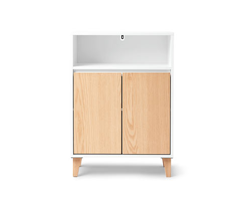 Tchibo - Sideboard mit 2 Türen und offenem Fach - 60x30x85cm - braun - Eschen-Massivholz