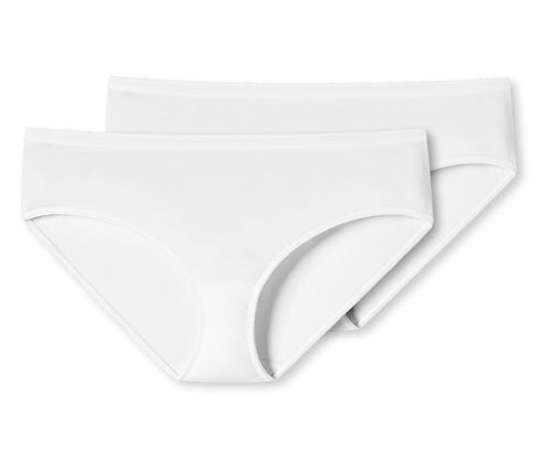 2 Schiesser Hipster - Damen - Gr. 42 - weiß