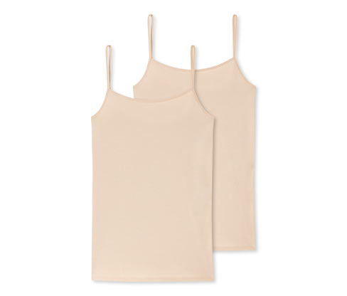 2 Schiesser Tops - Damen - Gr. 42 - braun